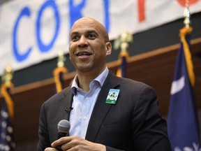 2020 Democratic presidential candidate Sen. Cory Booker speaks during a town hall meeting in Rock Hill, S.C., on Saturday, March 23, 2019. Booker is making his third trip to the state, home of the first primary in the South.