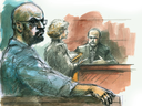 Shareef Abdelhaleem sieht zu, wie ein Kronanwalt während eines Prozesses in Toronto 18 im Jahr 2010 einen Zeugen befragt.