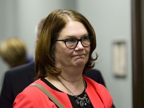 Liberal MP Jane Philpott leaves a caucus meeting on Parliament Hill in Ottawa on Wednesday, Feb. 27, 2019. Treasury Board president Philpott resigned Monday from the federal cabinet, saying she's lost confidence in the way the Trudeau government has dealt with the SNC-Lavalin affair.