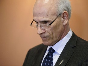 Clerk of the Privy Council Michael Wernick attend a swearing in ceremony at Rideau Hall in Ottawa on Friday, March 1, 2019.