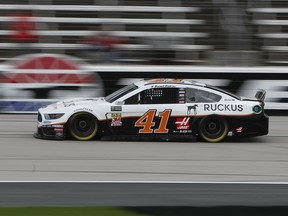 Daniel Suarez (41) drives during practice for a NASCAR Cup Series auto race at Texas Motor Speedway in Fort Worth, Texas, Friday, March 29, 2019.