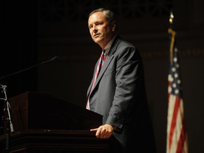 In this Aug. 28, 2014 photo, Davidson County District Attorney Glenn Funk speaks in Nashville, Tenn. The Tennessee Supreme Court has ruled Wednesday, March 13, 2019, in favor of a Nashville television reporter sued for defamation by Funk. Tennessee's fair report privilege protects reporters from defamation suits when they report fairly and accurately on an official action or proceeding. The court ruled there is no malice exception.