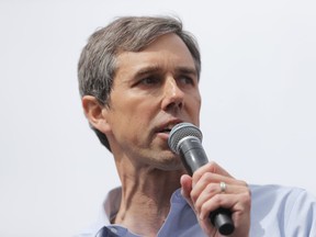 Democratic presidential candidate and former Texas congressman Beto O'Rourke speaks at his presidential campaign kickoff in El Paso, Texas.