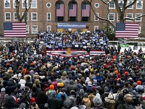 In this March 2, 2019, photo, Sen. Bernie Sanders, I-Vt., speaks as he kicks off his second presidential campaign in the Brooklyn borough of New York. The 2020 Democratic primary may be in full swing, but the bruising 2016 contest between Bernie Sanders and Hillary Clinton never ended for some.