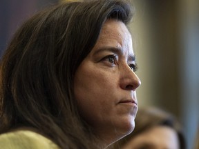 Independent MP and former Minister of Justice Jody Wilson-Raybould speaks to reporters before Question Period on Parliament Hill in Ottawa, a day after being removed from the Liberal caucus on Wednesday, April 3, 2019.