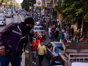 Egyptians demonstrate against President Abdel Fattah el-Sisi in Mesaha square in Cairo's Dokki district in a file photo from April 25, 2016.