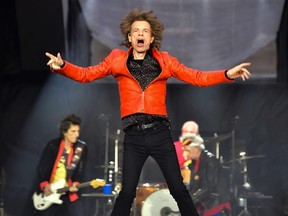In this file photo taken on June 22, 2018, Mick Jagger performs with the Rolling Stones during a concert at Berlin's Olympic Stadium on June 22, 2018.