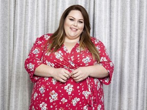 FILE - In this April 4, 2019 file photo, Chrissy Metz poses for a portrait in promotion of her new film "Breakthrough" at the Four Seasons Hotel in Los Angeles. While the actress scored a few minor movie roles before finding fame on TV's "This is Us," "Breakthrough," which opened in theaters Wednesday, April 17, marks Metz's feature-starring debut.