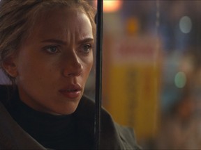 This image released by Disney shows Scarlett Johansson in a scene from "Avengers: Endgame." (Disney/Marvel Studios via AP)