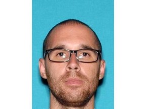 This undated photo provided by the San Bernardino County Sheriff's Department shows Eric Desplinter of Chino Hills, Calif. Search teams and helicopter crews are continuing to look Tuesday April 9, 2019, for Desplinter and Gabrielle Wallace, two hikers overdue on a weekend trek up a Southern California mountain. The San Bernardino County Sheriff's Department says the pair were last seen in the Mount Baldy area on Saturday, April 6, 2019. (San Bernardino County Sheriff's Department via AP)