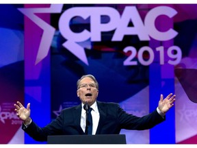 FILE--In this March 2, 2019, file photo, NRA executive vice president and CEO Wayne LaPierre speaks at Conservative Political Action Conference, CPAC 2019, in Oxon Hill, Md. The association is suing its ad agency over accusations the company has withheld crucial financial details. The lawsuit filed Friday in Virginia says Oklahoma City-based Ackerman McQueen is contractually bound to show documentation on its bills to the NRA but that the firm has "baldly ignored" requests for more information. The lawsuit says the NRA paid the company more than $40 million in 2017.
