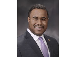 This undated photo released by the Missouri House of Representatives, Democratic Rep. DaRon McGee, of Kansas City is seen. The Missouri lawmaker has resigned after an investigation into a sexual harassment complaint found he engaged in "ethical misconduct" by repeatedly pursuing a relationship with an employee. It was printed in the House journal available Tuesday, April 30, 2019 along with a report by the House Ethics Committee finding that McGee had made repeated communications pursuing an "amorous relationship" with the legislative employee.