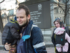 Joshua Boyle and his wife Caitlan Coleman with their children in Ottawa in November 2017.