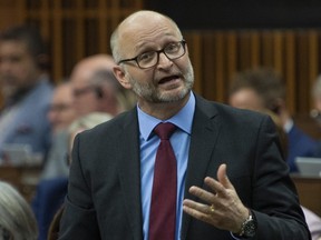 Justice Minister David Lametti responds to a question during Question Period in the House of Commons Thursday April 11, 2019 in Ottawa.