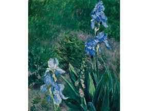 "Iris bleus, jardin du Petit Gennevilliers," a painting by French artist Gustave Caillebotte, is shown in a handout photo. The Federal Court of Appeal has ruled that a work by an international artist can be deemed to be of "national importance" to Canadian heritage. THE CANADIAN PRESS/HO-Heffel Fine Art Auction House MANDATORY CREDIT