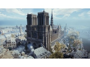 A 3D model of Notre Dame Cathedral in Paris for the video game Assassin's Creed Unity is shown in a handout photo. THE CANADIAN PRESS/HO-Ubisoft MANDATORY CREDIT