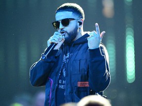 Nav performs at the Juno Awards in London, Ont., Sunday, March 17, 2019. Rapper Nav is latest Canadian to sit atop the Billboard album chart.