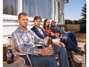 "Letterkenny" stars Jared Keeso, left to right, Nathan Dales, Michelle Mylett and K. Trevor Wilson are seen in this undated handout photo. "Letterkenny" is taking its live show to the U.S. for the first time. Producers say the cast of the Canadian small-town comedy will go south of the border in June due to popular demand since its U.S. debut on Hulu last year.