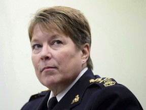 New RCMP Commissioner Brenda Lucki appears at a House of Commons Standing Committee on Public Safety and National Security in Ottawa on May 7, 2018. The head of the RCMP says the police force is looking into whether any complaints of forced or coerced sterilization were made to law-enforcement agencies in Canada, but that a preliminary review of its own records show there were none. In a letter to NDP health critic Don Davies, RCMP Commissioner Brenda Lucki says the Mounties searched their national database but did not find any reports of forced or coerced sterilization.