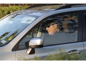 Special counsel Robert Mueller drives away from his Washington home on Wednesday, April 17, 2019. Outstanding questions about the special counsel's Russia investigation have not stopped President Donald Trump and his allies from declaring victory.