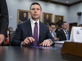 Acting-Homeland Security Secretary Kevin McAleenan prepares for a House Appropriations subcommittee hearing on his agency's future funding, on Capitol Hill in Washington, Tuesday, April 30, 2019. McAleenan, who is also the commissioner of U.S. Customs and Border Protection, was directed Monday by President Donald Trump to take additional measures to overhaul the asylum system, which he insists "is in crisis" and plagued by "rampant abuse."