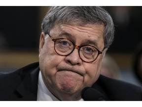 In his first appearance on Capitol Hill since taking office, and amid intense speculation over his review of special counsel Robert Mueller's Russia report, Attorney General William Barr appears before a House Appropriations subcommittee on Capitol Hill in Washington, Tuesday, April 9, 2019. Barr says he will release a redacted version of the Mueller report on the Russia investigation within a week.