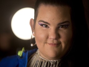 FILE - In this Jan. 29, 2019, file photo, Israeli singer Netta Barzilai, who won the 2018 Eurovision song contest, poses for a photo during an interview with the Associated Press in Tel Aviv, Israel. Barzilai says there is no place for boycott calls of this year's competition in Tel Aviv.