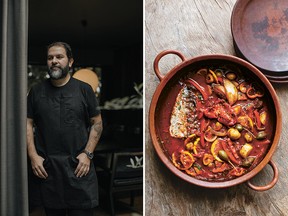 Enrique Olvera, left, and Veracruz-Style Cod