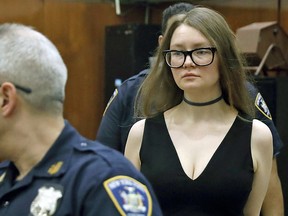 Anna Sorokin arrives in New York State Supreme Court for her trial on grand larceny charges, in New York, Wednesday, March 27, 2019.