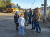 Area residents wait at a roadblock after orders to evacuate the area after an alert that the Bell Chute dam is at risk of failing, April 25, 2019 in Grenville-sur-la-Rouge, Quebec.