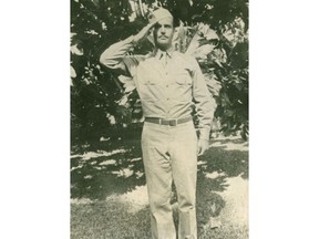 FILE - This 1942 file photo provided by Dale Ross shows his uncle, Pfc. Dale W. Ross, in Hawaii. Ross went missing in the final weeks of the World War II Battle of Guadalcanal. The U.S. Defense POW/MIA Accounting Agency has positively identified skeletal remains recovered two years ago on the Solomon Islands in the South Pacific as those of Pfc. Dale W. Ross, whose surviving family lives in Ashland, Oregon. (Courtesy of Dale Ross via AP, File)