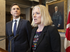 Finance Minister Bill Morneau and Environment Minister Catherine McKenna speak in the foyer of the House of Commons, April 29, 2019.