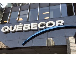 Quebecor headquarters is seen in Montreal on October 6, 2014.