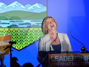 In this 2015 photo, Rachel Notley laughs soon after learning she will be Alberta's next premier.