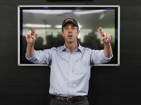 Democratic presidential candidate and former Texas congressman Beto O'Rourke speaks at the University of Nevada, Las Vegas, during a campaign stop Friday, April 26, 2019, in Las Vegas.