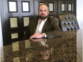 FILE - This March 28, 2019, photo provided by former University of Oklahoma student Jess Eddy shows him posing for a photo in Oklahoma City.  The attorney for former University of Oklahoma President David Boren says Boren  has met with investigators, Friday, April 5,  looking into allegations he sexually harassed male subordinates. The university in March acknowledged an ongoing investigation into a report of sexual misconduct after the online news site NonDoc first reported the allegations by former OU student and Boren teaching aide Jess Eddy. (Jess Eddy via AP, File)