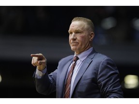 FILE - In this Saturday, Jan. 19, 2019,file photo, St. John's head coach Chris Mullin in action during the first half of an NCAA basketball game against Butler in Indianapolis. Chris Mullin has "stepped down" as basketball coach at St. John's. Athletic Mike Cragg director announced the decision, Tuesday, April 9, 2019 saying in a statement the team "progressed well" during Mullin's four years.