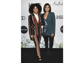 Honoree Taraji P. Henson, right, and actress Yara Shahidi attend Variety's Power of Women: New York presented by Lifetime at Cipriani 42nd Street on Friday, April 5, 2019, in New York.