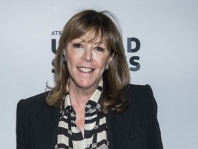 Jane Rosenthal attends the AT&T Presents: Untold Stories luncheon, in conjunction with the Tribeca Film Festival, at Thalassa on Monday, April 22, 2019, in New York.