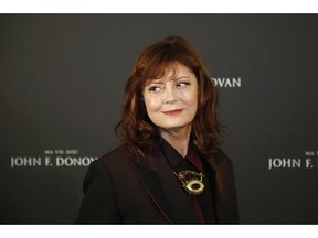 FILE - In this Feb. 28, 2019, file photo, actress Susan Sarandon poses for photographers at the photo call for the film 'The Death and Life of John F. Donovan' in Paris. From Ben Affleck and Susan Sarandon to Anna Wintour and Willie Nelson, celebrities lined up to give money to their favorite Democratic presidential candidates.