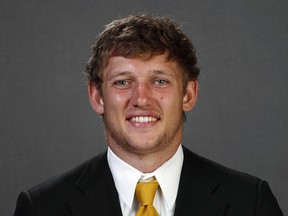 This Aug. 10, 2018, photo provided by University of Iowa Athletics shows T.J. Hockenson. Hockenson is a possible pick in the 2019 NFL Draft.