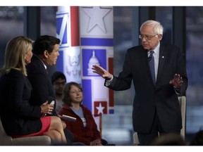 Sen. Bernie Sanders speaks during a Fox News town-hall style event Monday April 15, 2019 in Bethlehem, Pa.