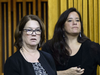 Independent MPs Jane Philpott and Jody Wilson-Raybould vote in the House of Commons on April 9, 2019.