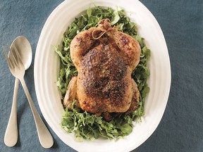 Roasted chicken with Dijon herb butter