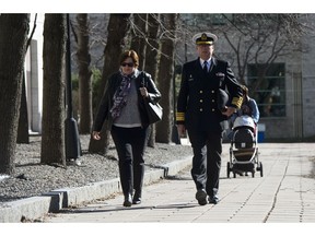 Vice Admiral Mark Norman arrives at court in Ottawa on Tuesday, April 16, 2019.