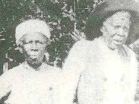 An undated handout image from Shirley Quarles shows Redoshi, who was known as Sally Smith after she became enslaved, with her husband, called Uncle Billy or Yawith. New research suggests that Redoshi, who became a free woman in 1865, may have been the last living survivor of the trans-Atlantic slave trade.