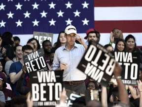 Democratic presidential candidate and former Texas congressman Beto O'Rourke speaks during his presidential campaign kickoff rally in Houston, Saturday, March 30, 2019.