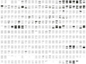 This combination of images shows the entire redacted report by special counsel Robert Mueller's released Thursday, April 18, 2019, by special Attorney General William Barr. (Department of Justice via AP)