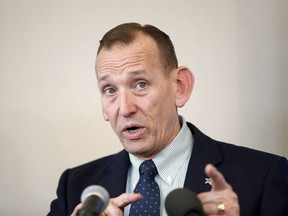 FILE - In this Feb. 1, 2018 file photo, Director of the United States Secret Service, Randolph "Tex" Alles, speaks at the Atlanta Press Club in Atlanta.