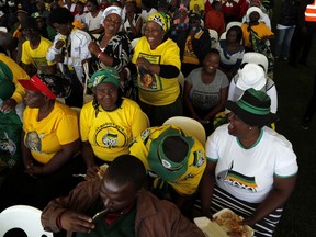 People attend Freedom Day celebrations in Kwa-Thema Township, near Johannesburg.